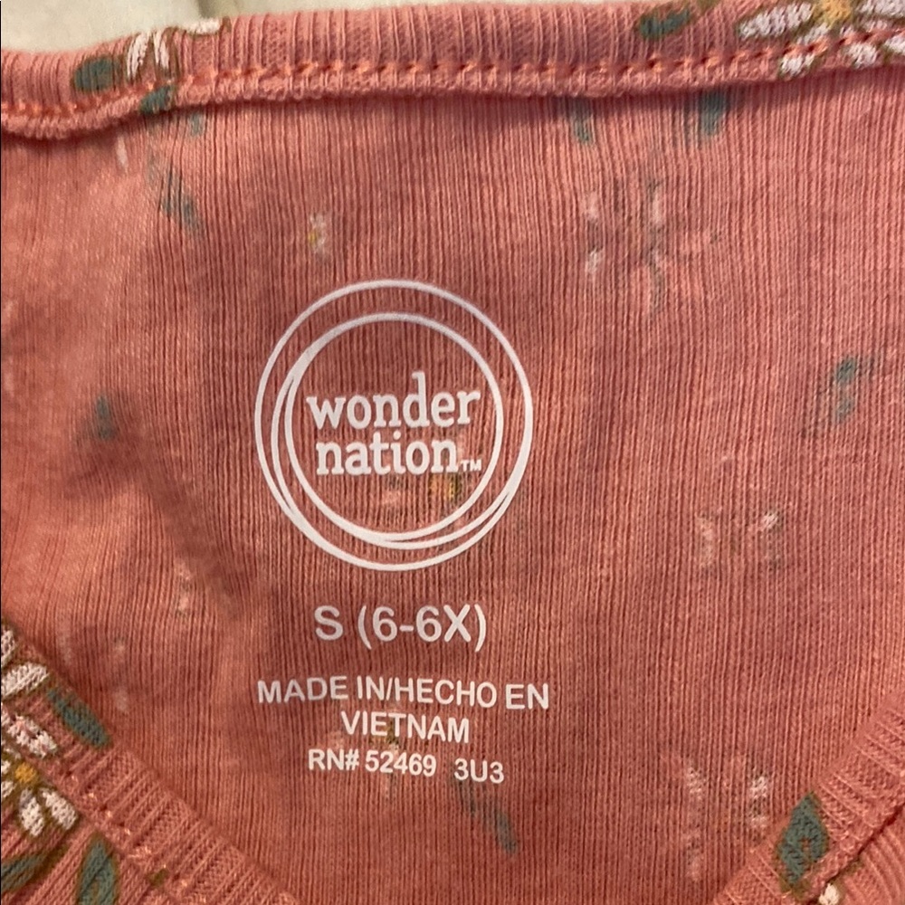 Wonder Nation Kids' Dress in Coral Floral never worn